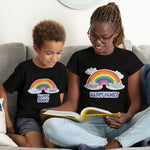 Mom Baby Happy Family Rainbow Clouds