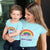 Mom Baby Happy Family Rainbow Clouds