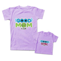 Mommy and Me Outfits Good Mom Girl Sweet Eyes Leaves Cotton