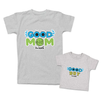 Mommy and Me Outfits Good Mom Boy Sweet Eyes Leaves Cotton