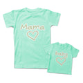 Mommy and Me Outfits Mama Baby Heart Love Cotton