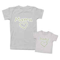 Mommy and Me Outfits Mama Baby Heart Love Cotton