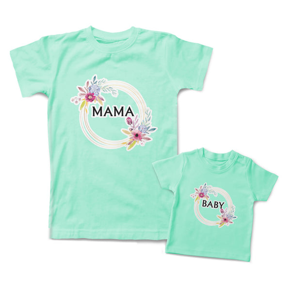 Mommy and Me Outfits Mama Baby Flowers Mom Cotton