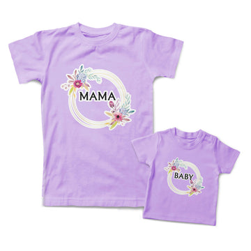 Mommy and Me Outfits Mama Baby Flowers Mom Cotton