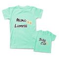 Mommy and Me Outfits Mama Lioness Baby Cub Paw Prints Cotton