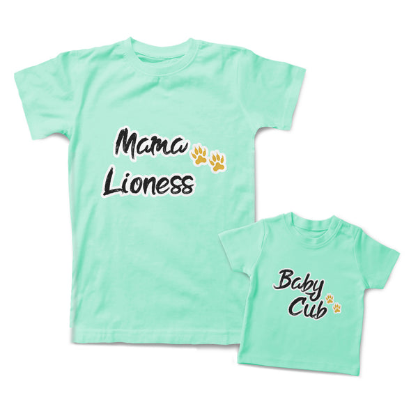Mama Lioness Baby Cub Paw Prints