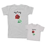 Mommy and Me Outfits Mom Mini Rose Flower Cotton