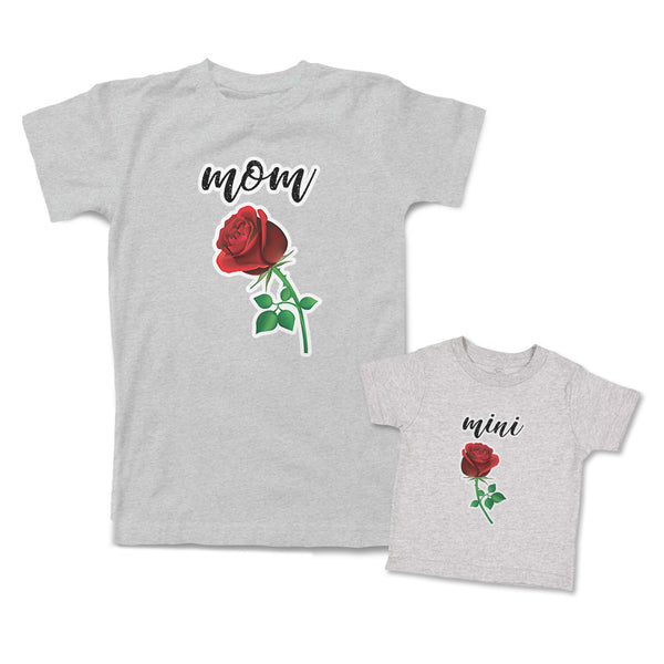 Mommy and Me Outfits Mom Mini Rose Flower Cotton