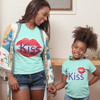 Kiss Red Lips Mothers Love Affection