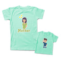 Mommy and Me Outfits Mother Heart Love Boy Smiling Cotton