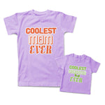 Mommy and Me Outfits Coolest Mom Daughter Ever Heart Cotton