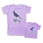 Mommy and Me Outfits Mom Daughter Crafts Bird Cotton