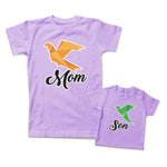 Mommy and Me Outfits Mom Son Crafts Bird Cotton