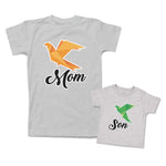 Mommy and Me Outfits Mom Son Crafts Bird Cotton