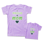 Mommy and Me Outfits Proud Mom Son Heart Cotton