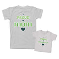 Mommy and Me Outfits Proud Mom Daughter Heart Love Cotton