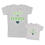 Mommy and Me Outfits Proud Mom Daughter Heart Love Cotton