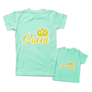 Mommy and Me Outfits Queen Princess Crown Girl Cotton
