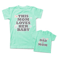 Mommy and Me Outfits Mom Loves Her Baby Socks I Dad Heart Pacifier Cotton
