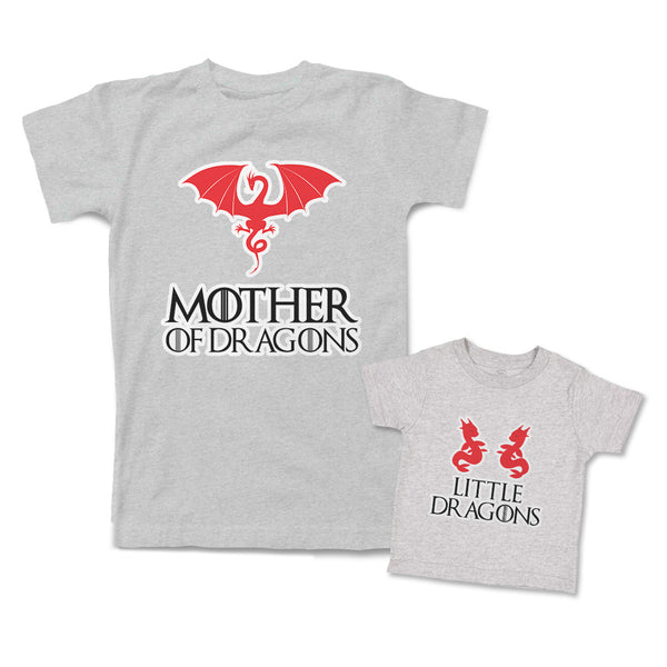 Mommy and Me Outfits Mother of Dragons Little Cute Dragons Cotton