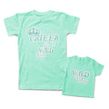 Mommy and Me Outfits Queen of All Wild Things Crown Heart Love Cotton