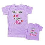 Mommy and Me Outfits She Got It from Me Heart I Got It from My Mama Heart Love