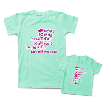 Mommy and Me Outfits Loving Hug Giver Adorable Fantastic Sweetest Cotton