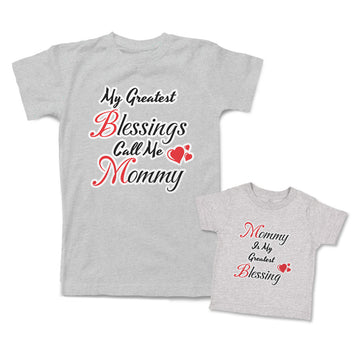 Mommy and Me Outfits Mommy Is My Greatest Blessing Heart Cotton