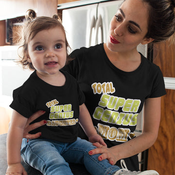 Mommy and Me Outfits Total Super Genius Mom Love Total Daughter Heart Cotton