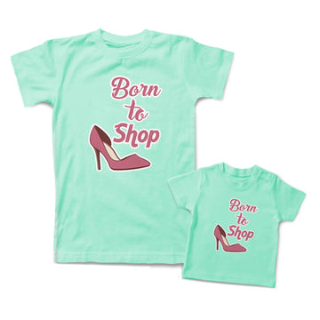 Mommy and Me Outfits Born to Shop Shoes Hobby Cotton