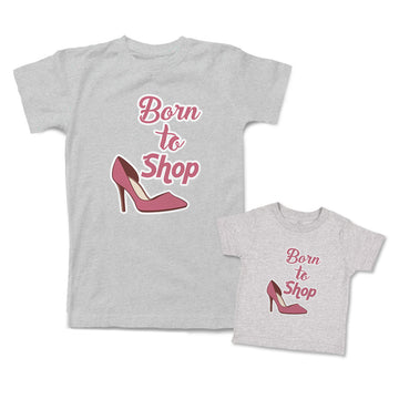 Mommy and Me Outfits Born to Shop Shoes Hobby Cotton
