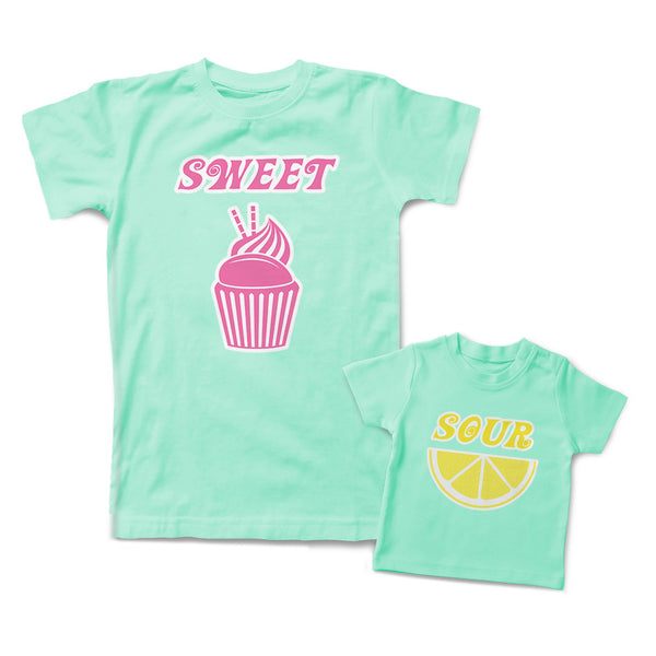 Mommy and Me Outfits Sweet Ice Cream Desserts Sour Lemon Cotton