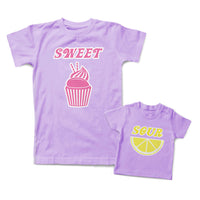 Mommy and Me Outfits Sweet Ice Cream Desserts Sour Lemon Cotton