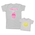 Mommy and Me Outfits Sweet Ice Cream Desserts Sour Lemon Cotton
