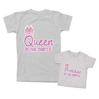 Mommy and Me Outfits Queen Princess of The Castle Palace Love Girl Cotton