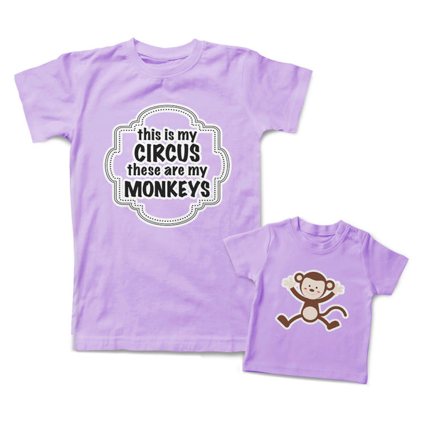 Mommy and Me Outfits This Is My Circus These Monkeys Dancing Cartoon Cotton