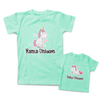 Mommy and Me Outfits Mama Baby Unicorn Star Cotton