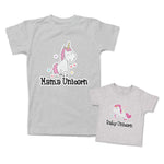 Mommy and Me Outfits Mama Baby Unicorn Star Cotton