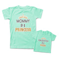 Mommy and Me Outfits Mommy of A Princess Crown Daughter of A Queen Girl Cotton