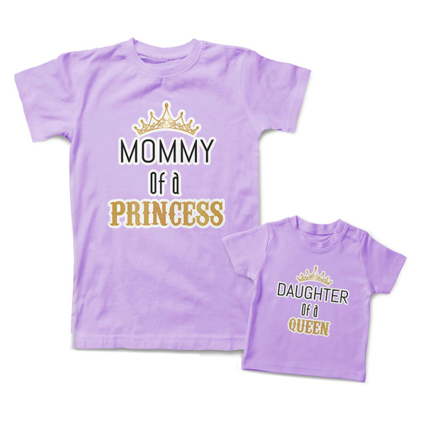 Mommy and Me Outfits Mommy of A Princess Crown Daughter of A Queen Girl Cotton