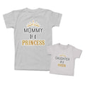 Mommy and Me Outfits Mommy of A Princess Crown Daughter of A Queen Girl Cotton