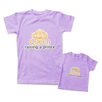 Mommy and Me Outfits Queen Raising A Prince Crown Cotton