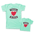 Mommy and Me Outfits Trouble Maker Heart Arrow Cotton