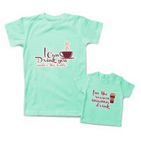 Mommy and Me Outfits I Drink You Table Am Reason Mama Hot Coffee Cup Cotton