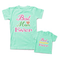 Mommy and Me Outfits Best Mom Daughter Ever Heart Cotton