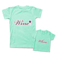 Mommy and Me Outfits Wine Sip Wine Glass Whine Sound Cotton