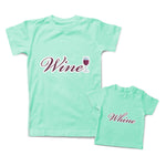 Mommy and Me Outfits Wine Sip Wine Glass Whine Sound Cotton