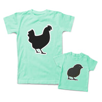 Hen Chicken Black Small Chick Easter