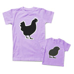 Mommy and Me Outfits Hen Chicken Black Small Chick Easter Cotton