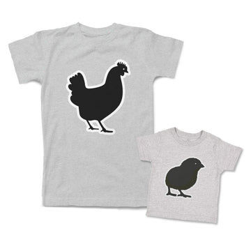 Mommy and Me Outfits Hen Chicken Black Small Chick Easter Cotton